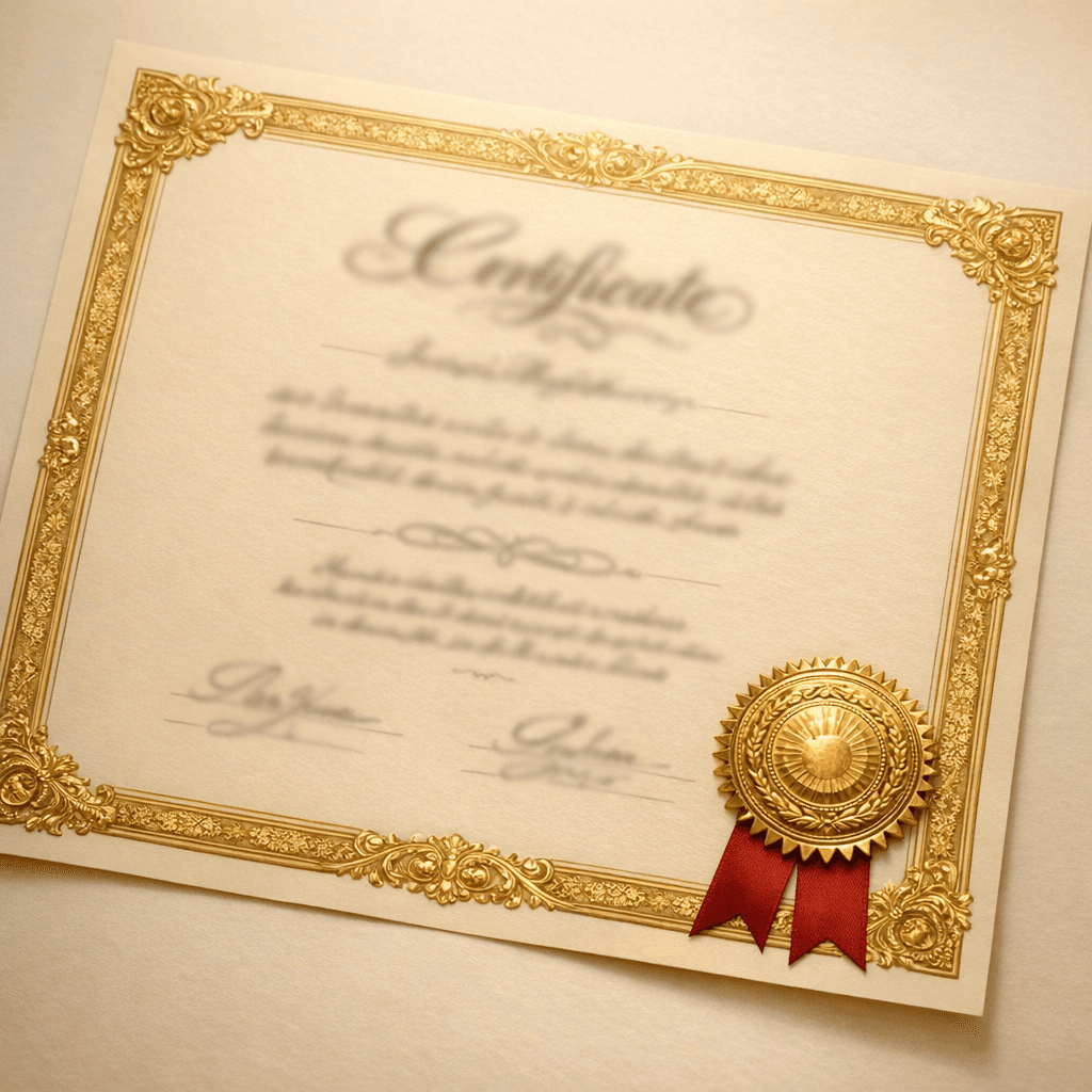 Life Odometer Certificate