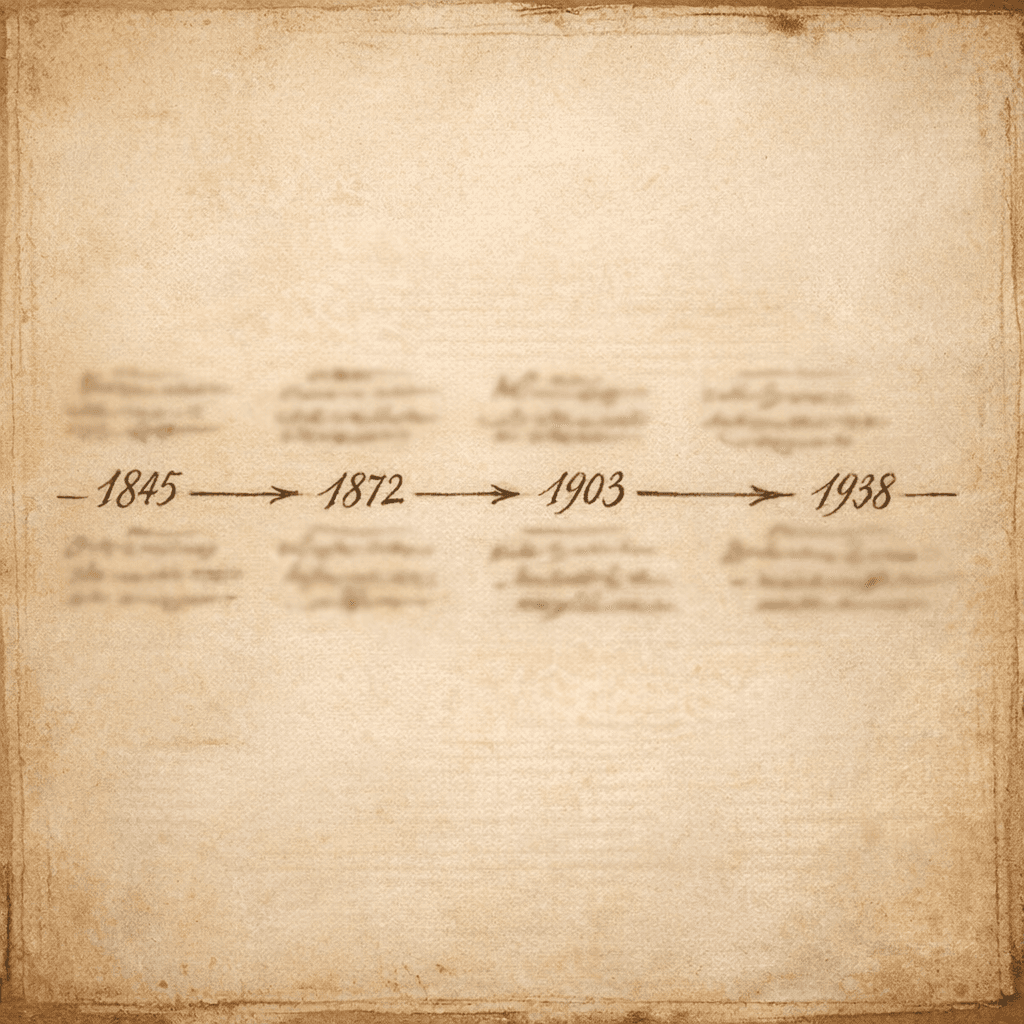 Handwritten Timeline of Excuses Considered