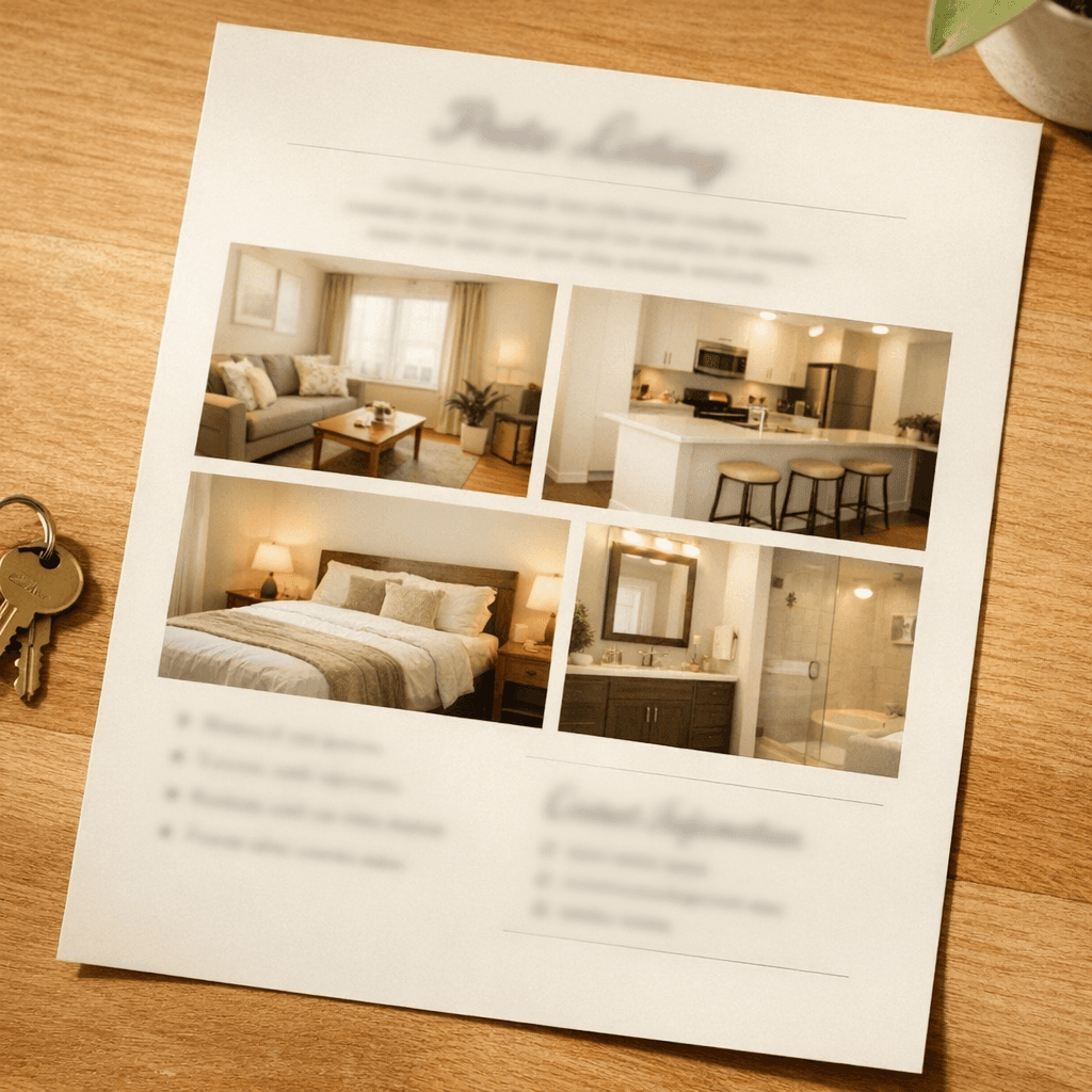 Motivational Apartment Listing Printout