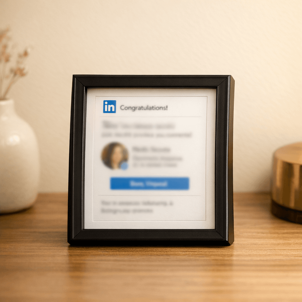 LinkedIn Connection Printed and Framed