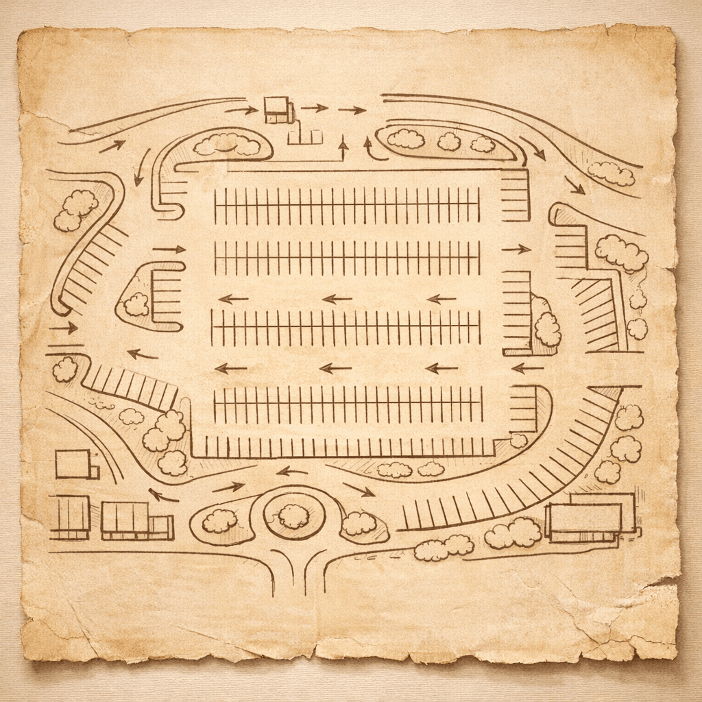 Hand-Drawn Map of Alternative Spots