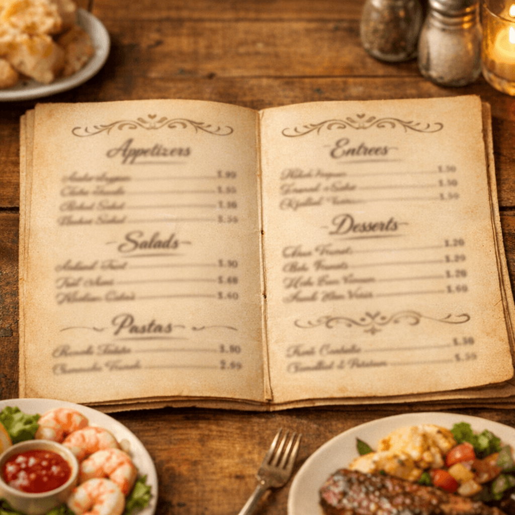 Menu Memorial (Reprinted from Yelp Photos)